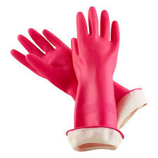 pink gloves